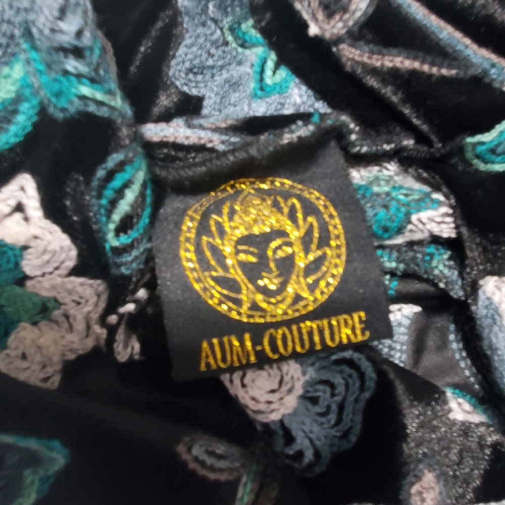 Velvet flare floral pants